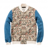 Mr.GENTLEMAN-FLORAL ZIP-UP JACKET - BEIGE