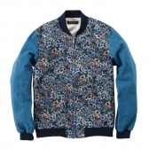 Mr.GENTLEMAN-FLORAL ZIP-UP JACKET - NAVY