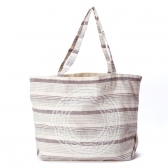 hobo-Broad Cloth Tote Bag With Border Stripe