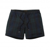 Mr.GENTLEMAN-NYLON SHORTS -GREEN CHECK