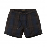 Mr.GENTLEMAN-NYLON SHORTS -NAVY CHECK