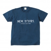 Mr.GENTLEMAN-PRINTED TEE「NEW YOURS」-NAVY