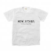 Mr.GENTLEMAN-PRINTED TEE「NEW YOURS」-WHITE