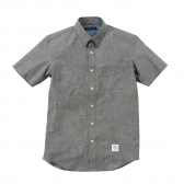 Mr.GENTLEMAN-S:S OXFORD B.D SHIRTS -BLACK