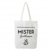 Mr.GENTLEMAN-MR TOTE BAG - WHITE