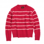 HABANOS-ALAN BORDER KNIT SWEATER - Apricot