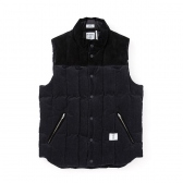 BEDWIN-DOWN VEST 「FRIPP」 - Black