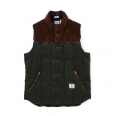 BEDWIN-DOWN VEST 「FRIPP」 - Olive