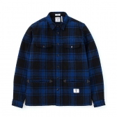 BEDWIN-L:S FLANNEL CPO SHIRTS 「RICHARDS」 - Blue