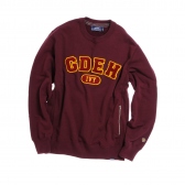GOODENOUGH IVY-CHENILLE LOGO SWEAT CREW - Burgundy