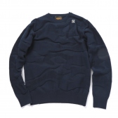 HABANOS-CAMO CREW KNIT - Navy