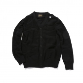 HABANOS-CAMO PLAIN CARDIGAN - Black