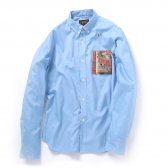 HABANOS-MILITARY NYLON POKET SHIRTS - Sax