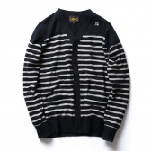HABANOS-CAMO BORDER CARDIGAN - Navy × Gray