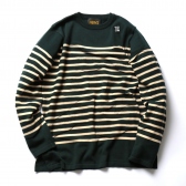 HABANOS-CAMO BORDER KNIT - Green × Beige