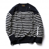 HABANOS-CAMO BORDER KNIT - Navy × White