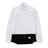 BEDWIN-L:S WING COLLAR BICOLOR SHIRTS 「PATTI」 - White