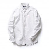 GOODENOUGH IVY-SELVEDGE OX L:S SHIRTS - White