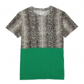 Mr.GENTLEMAN-2-TONE PYTHON TEE - Green