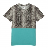 Mr.GENTLEMAN-2-TONE PYTHON TEE - L.Blue