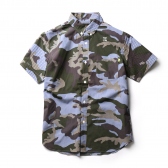 HABANOS-CAMO GINGHAM S:SL SHIRTS - Navy