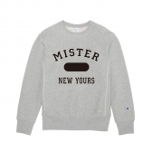 Mr.GENTLEMAN-CHAMPION CREW-NECK SWEAT - MR COLLAGE PRINT - Grey