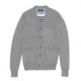 Mr.GENTLEMAN-LAYERED BORDER CARDIGAN - Grey