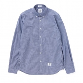BEDWIN-L:S B.D BROAD GINGHAM PANEL SHIRTS 「COLIN」 - Navy