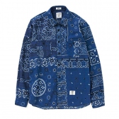 BEDWIN-L:S OG BANDANA WORK SHIRTS 「BOB」 - Navy
