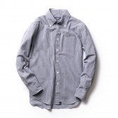 GOODENOUGH IVY-SEERSUCKER GINGHAM L:S SHIRT - Navy