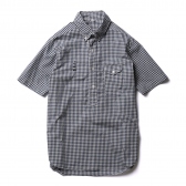 MOUNTAIN RESEARCH-B.D. Pullover S:S - GINGHAM CHECK - Navy