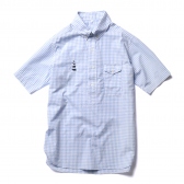 MOUNTAIN RESEARCH-B.D. Pullover S:S - GINGHAM CHECK - Sax