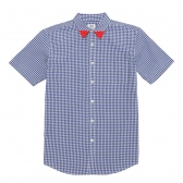 Mr.GENTLEMAN-GINGHAM CHECK S SHIRTS - Blue