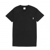 Mr.GENTLEMAN-SOUVENIR V-NECK TEE - Black
