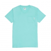 Mr.GENTLEMAN-SOUVENIR V-NECK TEE - Ice Blue