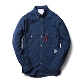 and wander-color ox shirt - Blue