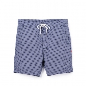 BEDWIN-4:L OG PATTERN PANTS FADED 「MARCY」 - Navy