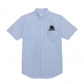 Mr.GENTLEMAN-BANDANA CHIEF OX S:S SHIRTS - L.Blue