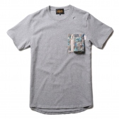 HABANOS-MILITARY NYLON C-NECK S:SL Tee - 杢 Gray