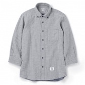 BEDWIN-8:S B.D GAUZE CHECK SHIRTS 「RATH」 - Navy