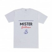 Mr.GENTLEMAN-MISTER GENTLEMAN DOG TEE - White