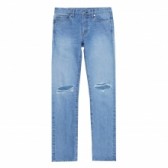 Mr.GENTLEMAN-SKINNY DENIM PANTS CRUSH - Ice Blue