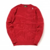 HABANOS-CAMO CREW KNIT - Burgundy