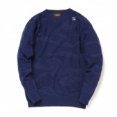 HABANOS-CAMO CREW KNIT - L.Navy