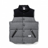 BEDWIN-CHAMBRAY DOWN VEST「FRIPP」 - Black