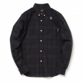 HABANOS-CHECK OXFORD B.D SHIRTS - Black Watch