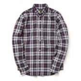 HABANOS-CHECK OXFORD B.D SHIRTS - Navy Check