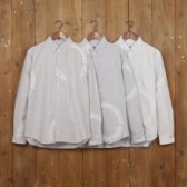 GOODENOUGH-CIRCLE LOGO STRIPE SHIRT