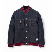BEDWIN-VARSITY DENIM JKT RAW - Indigo