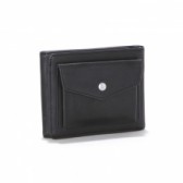 hobo-Waxed Leather Flap Wallet